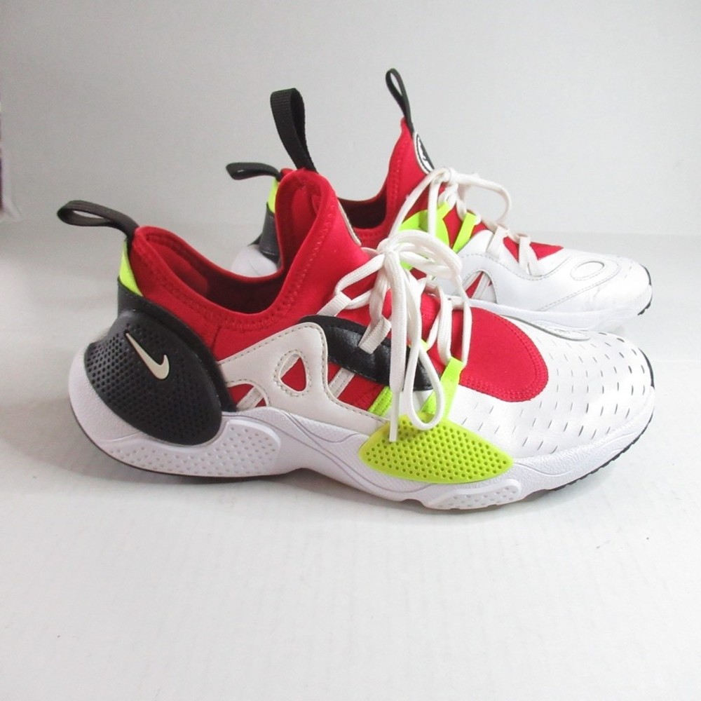 Nike Boys Huarache Edge BG Sneaker Athletic Red White Low Top Lace Up 6.5Y